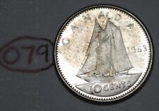 Canada 1963 10 cents Elizabeth II Canadian Silver Dime Lot #O79
