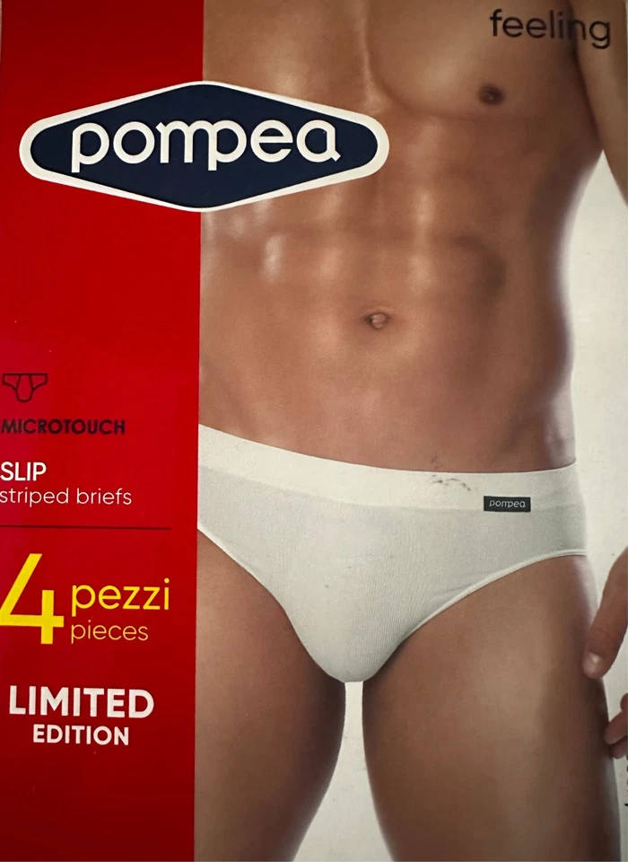 Pack 4 Paia Slip a costine Uomo POMPEA Microfibra Colori Assortiti - Immagine 1 di 1