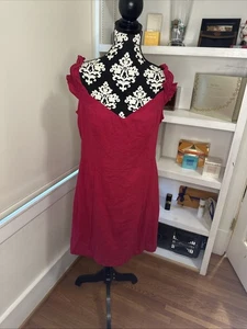 NEW Abercrombie And Fitch Black Linen Off The Shoulder Corset Mini Dress L T - Picture 1 of 7
