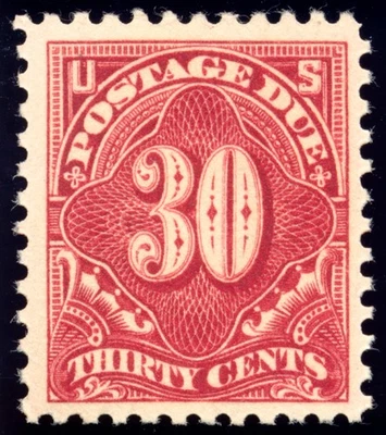 US J66 30c Postage Due 1917 carmine rose perf 11 PSAG cert VF NH - Image 1 of 3