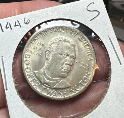 1946-S Booker T. Washington Silver Commemorative Half Dollar Unc. Coin #015 - Image 1 of 2