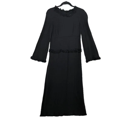 Raquel Allegra линия платье женщин 1 средний черный Midi длинным рукавом Whimsigoth - Изображение 1 из 4