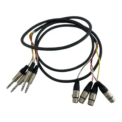 Belden 4 Channel Male 1/4" Phone to 3-Pin Neutrik XLR Female Snake Cable 9' - Image 1 of 4