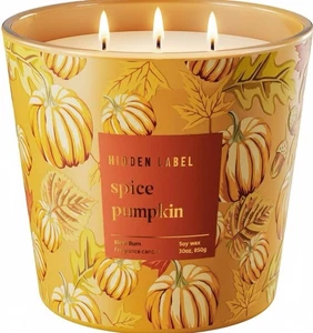Pumpkin Spice Fall Candles, 3 Wick Large Scented Candle for Home, 30oz Natura... - Picture 1 of 9