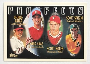 1996 Topps - Prospects Scott Rolen, Scott Spiezio, George Arias #434 (RC) - Bild 1 von 2