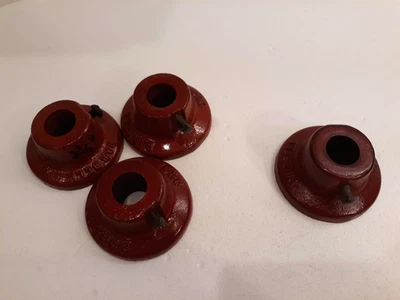 (4) Collares de barra York vintage - base 3,75" de ancho para barra de 1". 3 iguales 1 diff. Foto 1 de 4