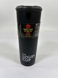Vaso de plástico Muamo The Loud Cup negro doble pared 20 oz TOTALMENTE NUEVO - Imagen 1 de 6