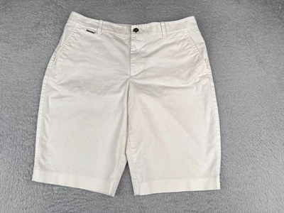 Pantalones Cortos Lauren Ralph Lauren Mujer 6 Blanco Chino LRL Mezcla de Algodón Sarga Caminata 32x12 Foto 1 de 4