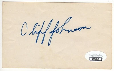 Cliff Johnson Signed Autographed Index Card Astros Yankees JSA CF47139 - Image 1 of 2