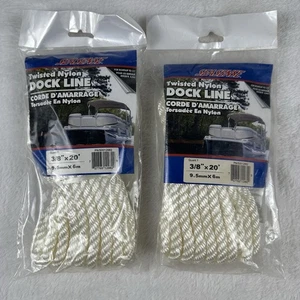 3/8 in x 20 ft Twisted Nylon Mooring & Docking Line for Boats, Set Of 2 - Bild 1 von 2