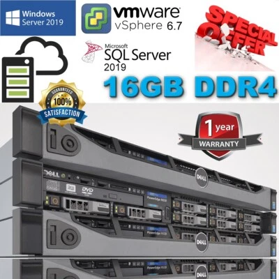 Dell PowerEdge R630 2x E5-2680v4 2.40Ghz 14-Core 16GB DDR4 H730 2x750W 3.6TB SAS - Image 1 of 4