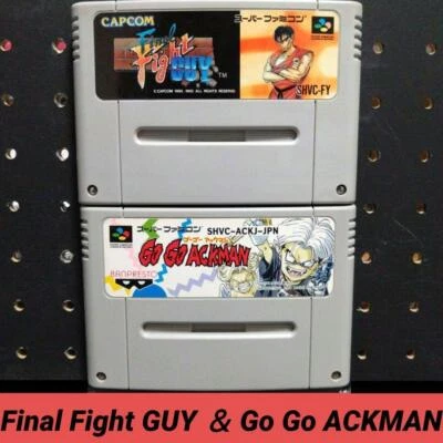 Final Fight Guy, Go GO Ackman Nintendo SNES cartridge only japan used tested - Image 1 of 4