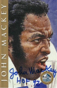 100 CT LOT JOHN MACKEY SIGNED HALL OF FAME CARD (RON MIX) COLTS HOF92 RIP! - Picture 1 of 1