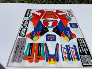 KIT DE CALCOMANÍAS GRÁFICOS CONTROL REMOTO PLACA ROJA MOTO LOSI PROMX PROMOTO MX - Imagen 1 de 6