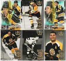 BOSTON BRUINS 6 CARD LOT 1999-00 UPPER DECK CENTURY LEGENDS BOBBY ORR ESPOSITO