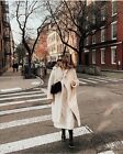 H&M Aw2018 Faux Fur Teddy Beige Collared Coat Sz Uk14 Bloggers Fave Sold Out