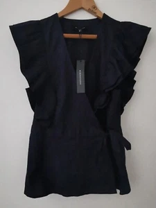 Nuevo con etiquetas Top BCBGMAXAZRIA Azul Marino Oscuro Sin Mangas Talla Grande * NUEVO * PRECIO DE VENTA SUGERIDO POR EL FABRICANTE $128 - Imagen 1 de 12