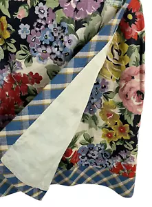 Falda Anne Klein II 14 envoltura sintética forrada plisada azul floral rosa rojo lino negro - Imagen 1 de 8