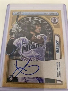 2021 TOPPS GYPSY QUEEN LEWIN DIAZ ON CARD AUTO MIAMI MARLINS GQA-LD - Picture 1 of 2