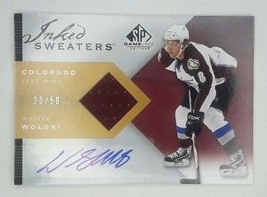 Wojtek Wolski #8 Colorado Avalanche Upper Deck Inked Sweaters Autograph & Jersey