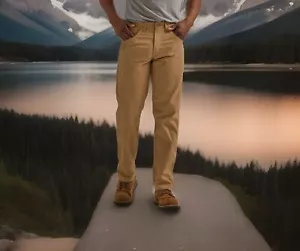 Wrangler Abbigliamento da Lavoro Uomo Taglia 40x32 Pantalone da Lavoro Relaxed Colore Tan (Grezza) - Foto 1 di 6
