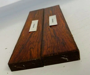 Cocobolo Knife Scale/Tool Handle Wood Blank Book Matched Set 5" x 1-1/2" x 3/8" - Picture 1 of 1