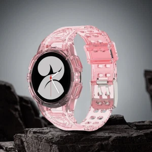 TPU Integrated Case + Strap for Galaxy Watch FE/6/5/4 40MM(Transparent pink) - Zdjęcie 1 z 6