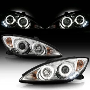 For 2002-2006 Toyota Camry LED Dual Halo Chrome Housing Projector Headlights - Picture 1 of 6