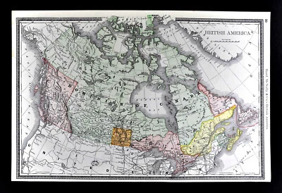 1892 Rand McNally Map British America Canada Ontario Quebec Manitoba Vancouver - Image 1 of 4