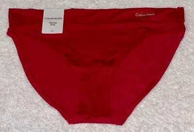 CALVIN KLEIN Talla Única Rojo Microfibra Bikini Panty Ropa Interior Mujer O/S XS - XL Foto 1 de 4