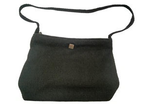 LINA Women Crossbody Crochet Purse Zip Closure Black P-1 - Picture 1 of 9