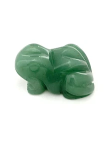 Natural Green Aventurine Gemstone Carved Frog Figurine, 68.87g (2.43 oz) - Picture 1 of 1