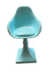 Barbie Dream House Chair Kitchen Dining Blue Replacement 5.5" Tall - Picture 1 of 4