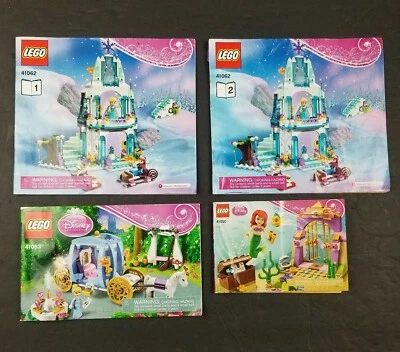 Lego Disney Princesas 4 Manuel Libro Lote Frozen Sirenita Manuales Solo  Foto 1 de 4