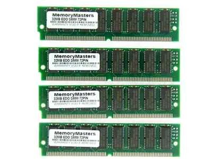 128 MB MEG 4x 32MB EDO SIMM 72 pin 60 ns 60NS NON-PARITY Memory RAM 72PIN - Picture 1 of 1