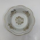 Vintage Gold Floral Reticulated Dish Germany # 58 With Crown Symbol