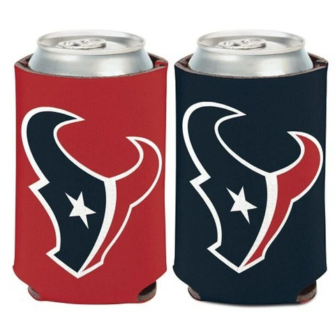 Houston Texans Can Cooler Two Sided Design NFL Collapsible Koozie Cover