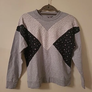 Womens Jumper Size 8 Top Oliver Bonas Sweater Sweatshirt Eu 36 Long Sleeves Grey - Picture 1 of 9