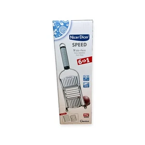Genius Nicer Dicer Speed Handhobel-Set - Edelstahl, 9-teilig - Bild 1 von 6