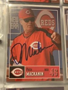 PETE MACKANIN AUTOGRAFIADO FIRMADO 2007 EQUIPO CINCINNATI REDS CONJUNTO TARJETA CERTIFICADO DE AUTENTICIDAD - Imagen 1 de 1