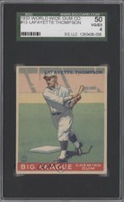 1933 World Wide Big League Chewing Gum V353 Lafayette Thompson SGC 50 Rookie RC