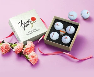 Volvik Condre S3 Urethane Golf Ball Thank You Edition 4 Balls Tulip Gift Edition - Picture 1 of 8