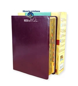 Biblia de Estudio Mundo Hispano  Piel Europea color vino con índice  - Picture 1 of 9