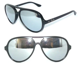 Ray Ban SONNENBRILLE SCHWARZ GRAU SPIEGEL RB 4125 CATS 4376 BRILLE 4162 PILOT - Bild 1 von 9