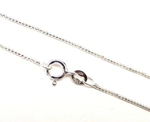 Collar de cadena de plata esterlina Italia 20 pulgadas para colgantes - Imagen 1 de 1