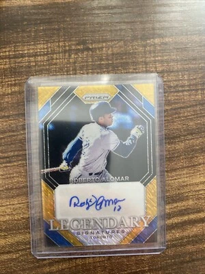 2024 Panini Prizm Roberto Alomar Gold Shimmer Auto 2/2 - Image 1 of 2