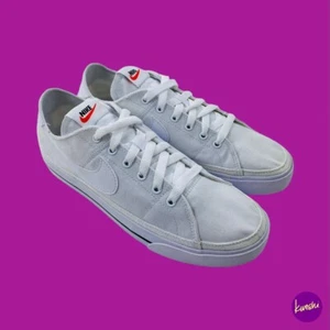 Nike Court Legacy Canvas, CW6539-100, klassische Tennisschuhe, weiß auf weiß, UK 7 - Bild 1 von 4