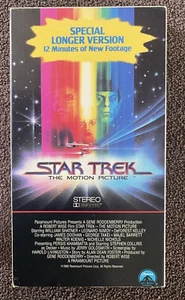 STAR TREK: THE MOTION PICTURE VHS (Paramount, 1980) Longer Version Extra Footage - Picture 1 of 2
