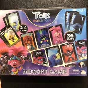 Trolls World Tour Memory Game 2-4 Players 36 Cards Dreamworks - Picture 1 of 4