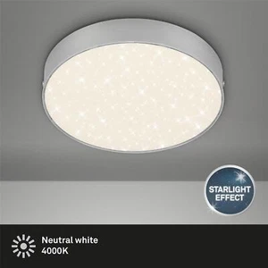 BRILONER Deckenleuchte Sternenhimmel LED 16W Deckenlampe Rahmenlos Rund Silber - Bild 1 von 4